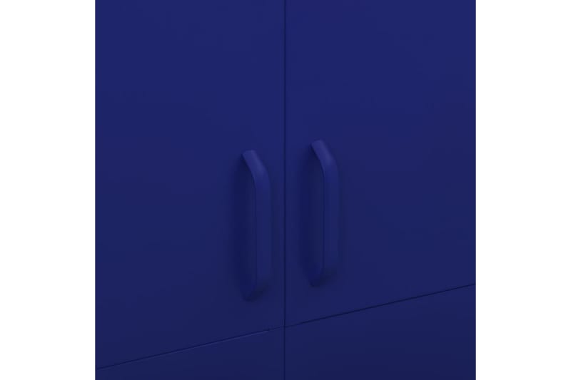 Garderob 90x50x180 cm marinblå stål - Blå - Garderobsskåp - Barngarderob