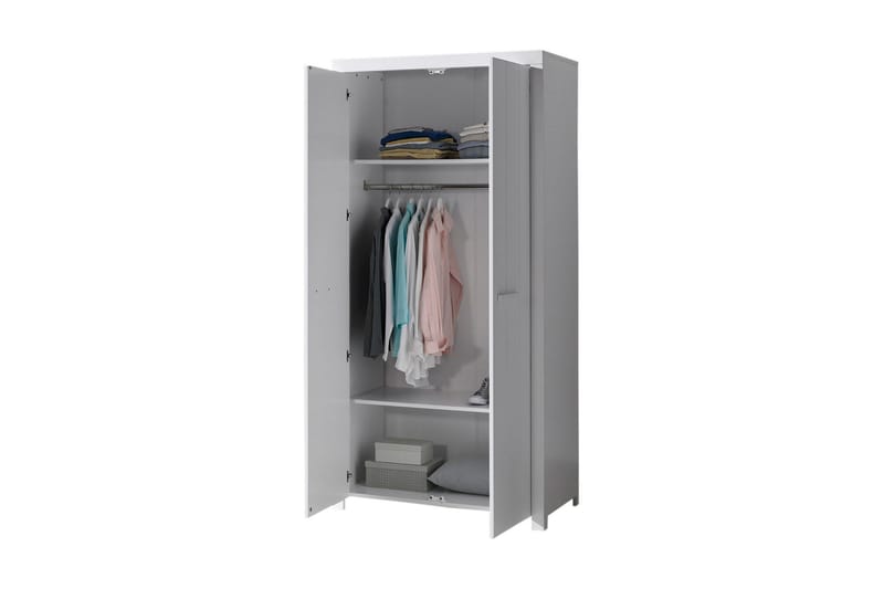 RONYA Garderob 2 Dörrar Vit - Garderober & garderobssystem - Barngarderob