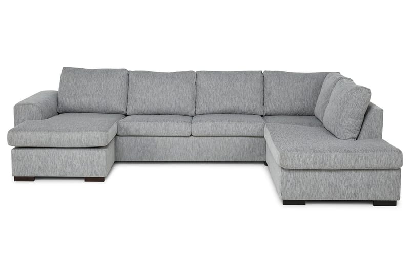CONNECT U-soffa XL med Divan Vänster Finvävt Tyg Orange - Skräddarsy färg och tyg - U-soffor