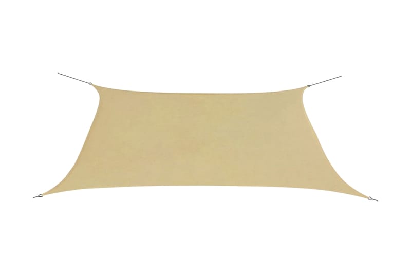 Solsegel Oxfordtyg rektangulärt 2x4 m beige - Beige - Solsegel