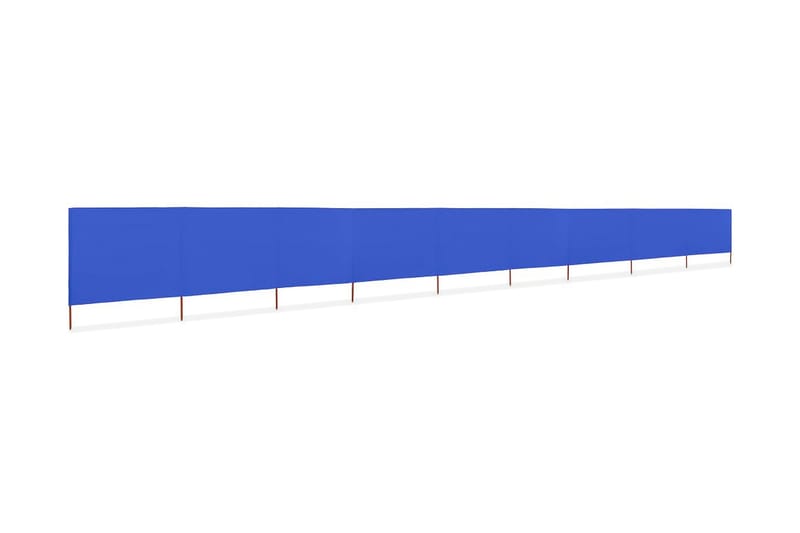 Vindskydd 9 paneler tyg 1200x80 cm azurblå - Blå - Skärmskydd & vindskydd