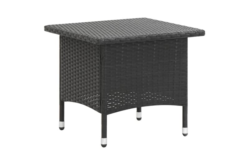 Trädgårdsbord svart 50x50x47 cm konstrotting - Svart - Cafebord