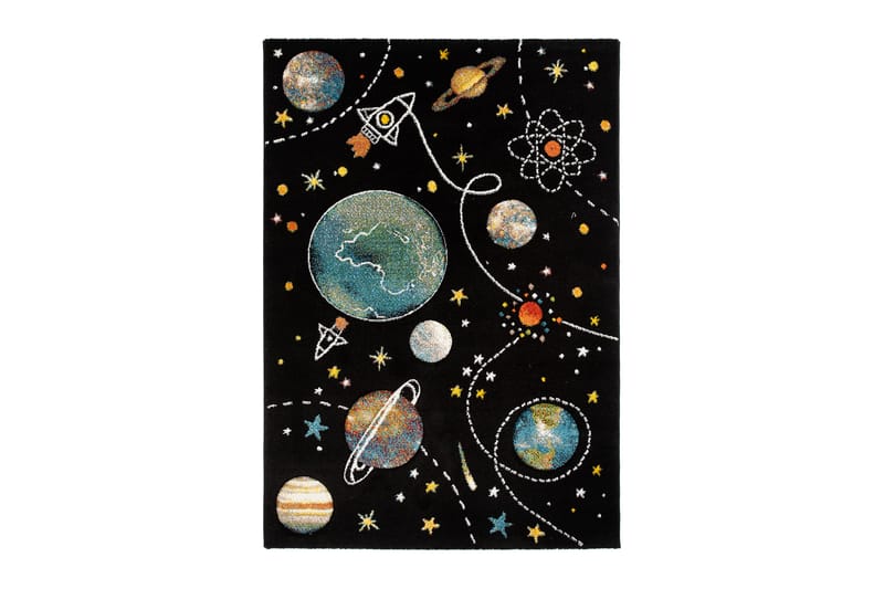 ATLAS SPACE Matta 140x200 cm Svart - Svart - Barn & bebis - Barnrumsinredning & leksaker