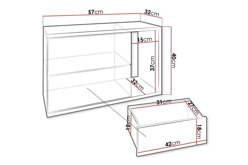 Carbost Barnsängbord 40 cm Antracit - Barn & bebis - Barnmöbler - Barnbord - Sängbord barn & nattduksbord barn