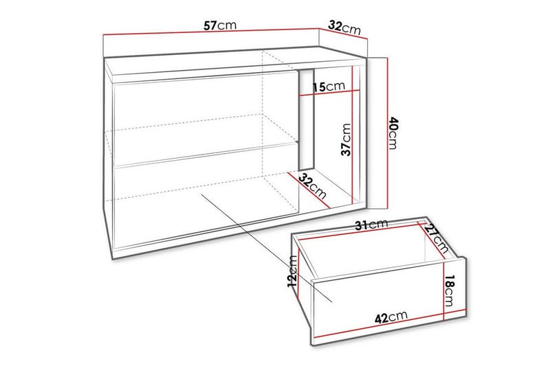 Carbost Barnsängbord 40 cm Vit - Barn & bebis - Barnmöbler - Barnbord - Sängbord barn & nattduksbord barn