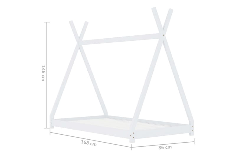 Barnsäng vit massiv furu 80x160 cm - Flerfärgad 1 - Barn & bebis - Barnmöbler - Barnsäng & juniorsäng - Enkelsäng barn