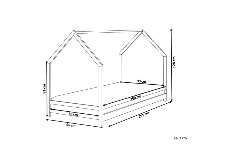 Farrah Juniorsäng 90x200 cm - Rosa - Barn & bebis - Barnmöbler - Barnsäng & juniorsäng