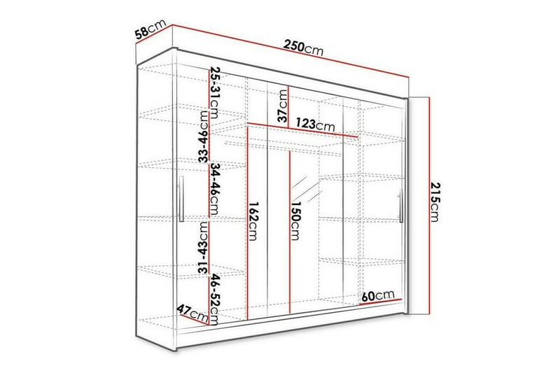 Glenmore Barnskåp 250x215 cm Mörkbrun - Barn & bebis - Förvaring barnrum