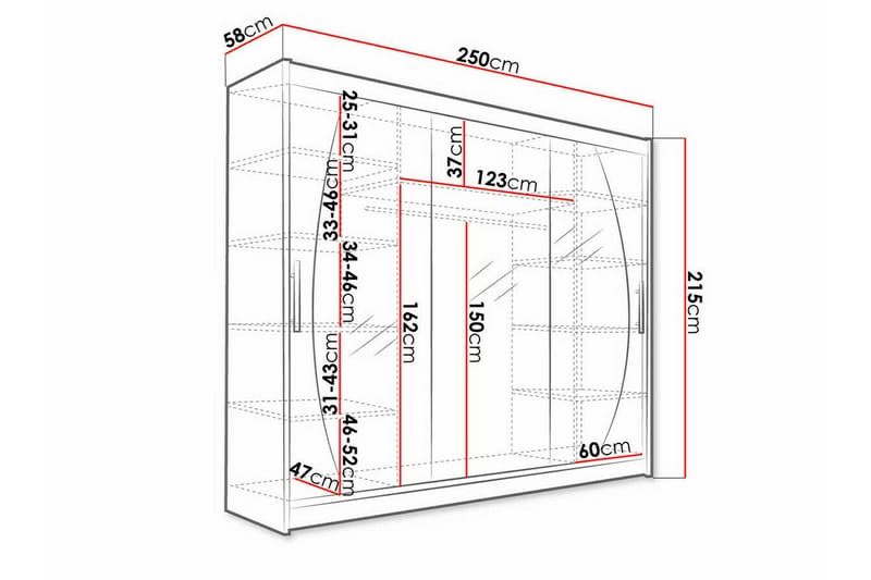 Glenmore Barnskåp 250x215 cm Mörkbrun - Barn & bebis - Förvaring barnrum