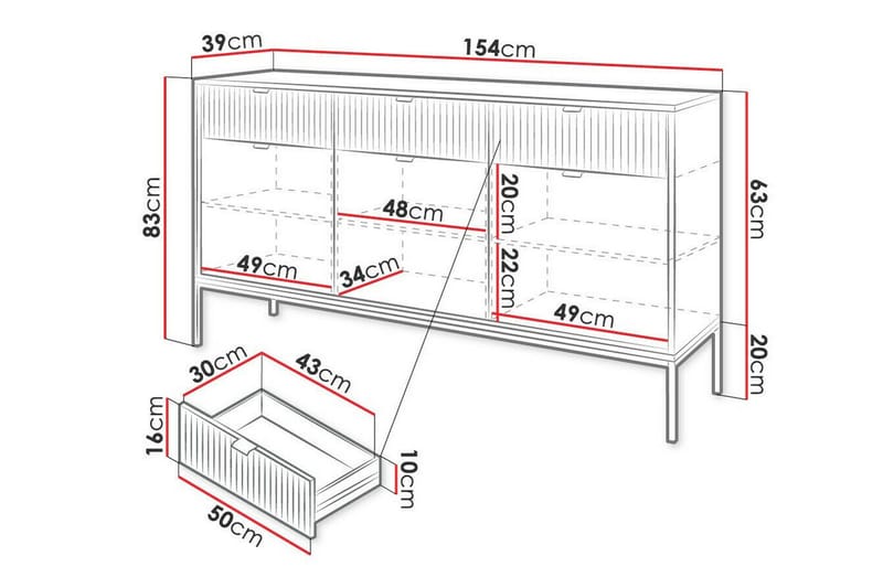 Klinkerville Barnskåp 154x83 cm Vit - Barn & bebis - Förvaring barnrum