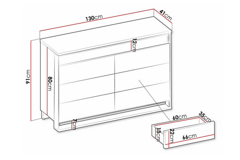 Rathmore Barnskåp 130x91 cm Svart - Barn & bebis - Förvaring barnrum