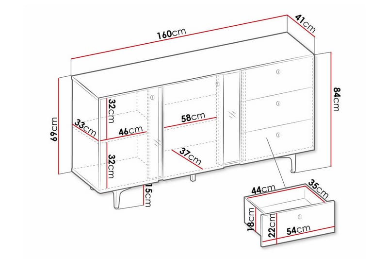 Rathmore Barnskåp 160x84 cm Blå - Barn & bebis - Förvaring barnrum