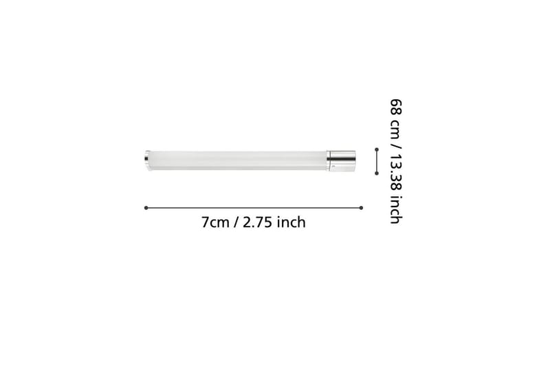 Spegelbelysning Eglo Tragacete 1 med Uttag - Vit/Silver/Krom - Belysning - Badrumsbelysning - Badrumslampa vägg