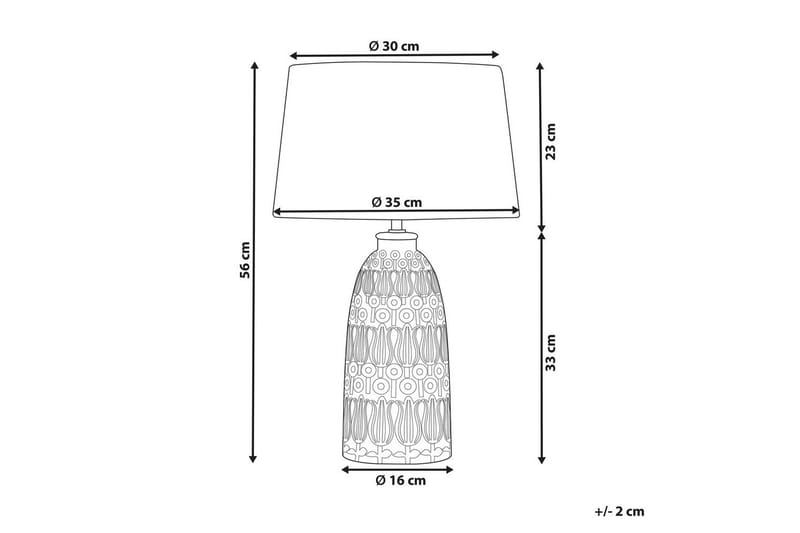 Azzurvi Bordslampa 56 cm E27 - Rosa/Vit - Belysning - Inomhusbelysning & lampor - Sänglampa - Sängbordslampa