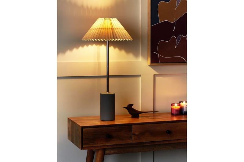 Bosleba Bordslampa 68 cm E27 - Beige/Vit - Belysning - Inomhusbelysning & lampor - Sänglampa - Sängbordslampa