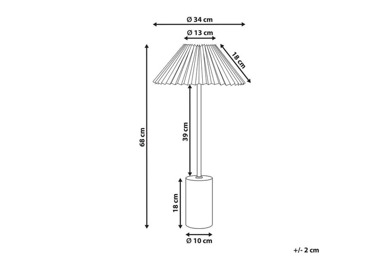 Bosleba Bordslampa 68 cm E27 - Beige/Vit - Belysning - Inomhusbelysning & lampor - Sänglampa - Sängbordslampa