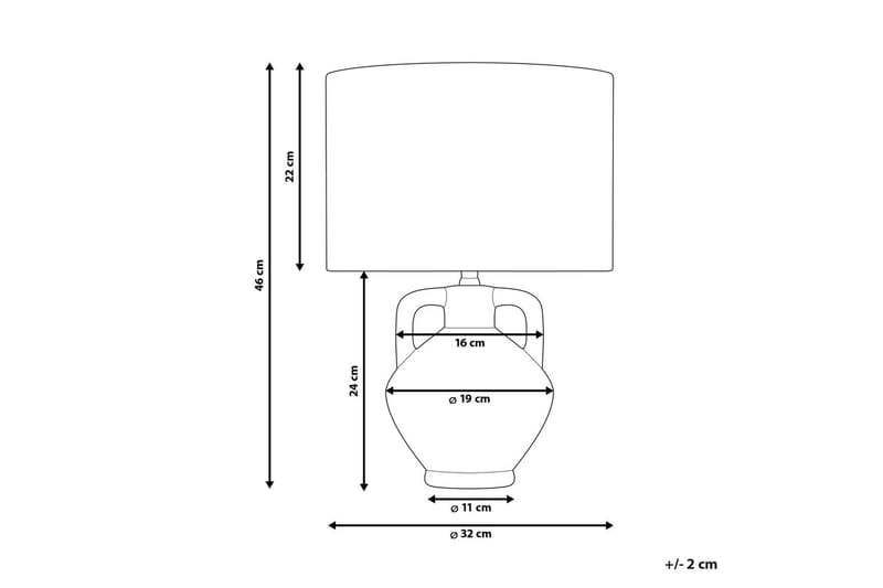 Bralad Bordslampa 46 cm E27 - Orange/Brun - Belysning - Inomhusbelysning & lampor - Fönsterlampor & fönsterbelysning - Fönsterlampa på fot