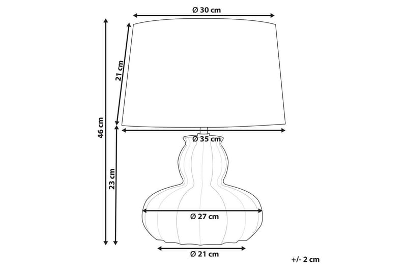 Burgazada Bordslampa 46 cm E27 - Beige/Vit - Belysning - Inomhusbelysning & lampor - Fönsterlampor & fönsterbelysning - Fönsterlampa på fot