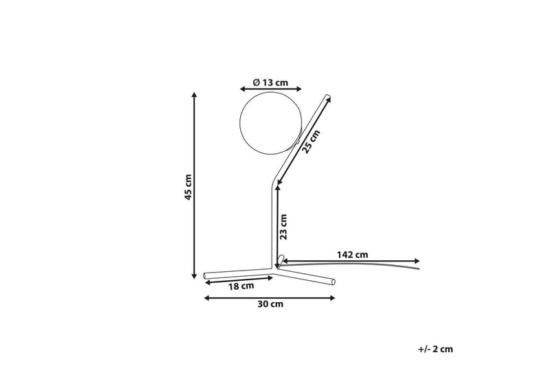 Cominotto Bordslampa 45 cm E14 - Svart/Vit - Belysning - Inomhusbelysning & lampor - Fönsterlampor & fönsterbelysning - Fönsterlampa på fot