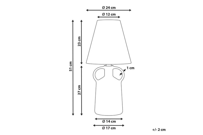 Diametro Bordslampa 51 cm E27 - Vit/Natur - Belysning - Inomhusbelysning & lampor - Fönsterlampor & fönsterbelysning - Fönsterlampa på fot