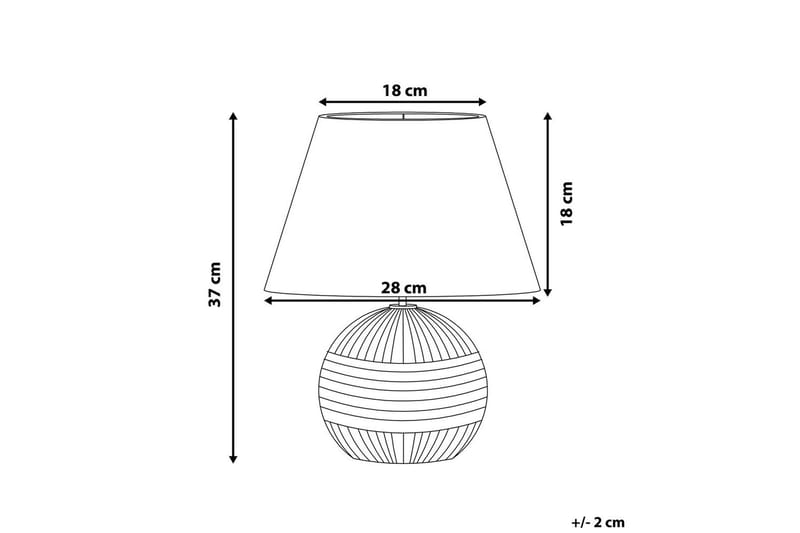 Evarado Bordslampa 37 cm E27 - Beige/Gräddvit - Belysning - Inomhusbelysning & lampor - Fönsterlampor & fönsterbelysning - Fönsterlampa på fot