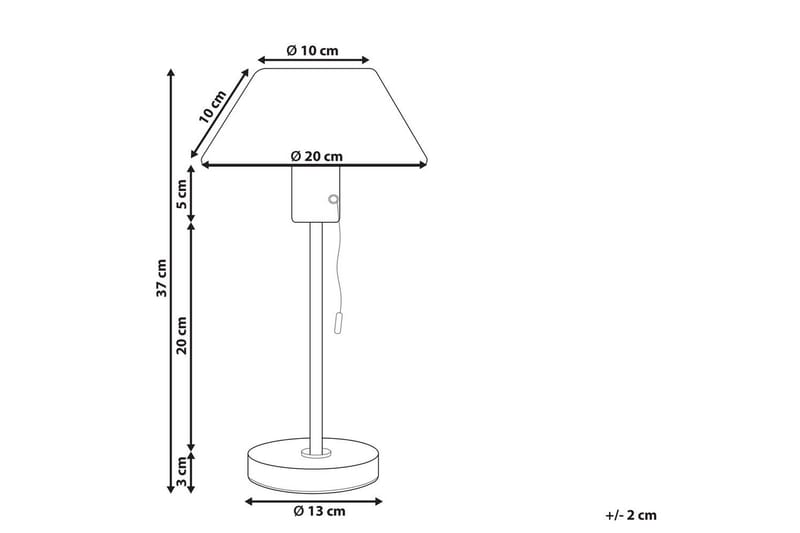 Filfla Bordslampa 37 cm E27 - Ljusgrå - Belysning - Inomhusbelysning & lampor - Fönsterlampor & fönsterbelysning - Fönsterlampa på fot