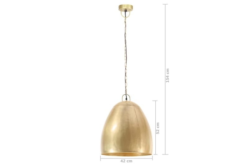 Hänglampa industriell 25 W mässing rund 42 cm E27 - Guld - Belysning - Inomhusbelysning & lampor - Fönsterlampor & fönsterbelysning - Fönsterlampa hängande