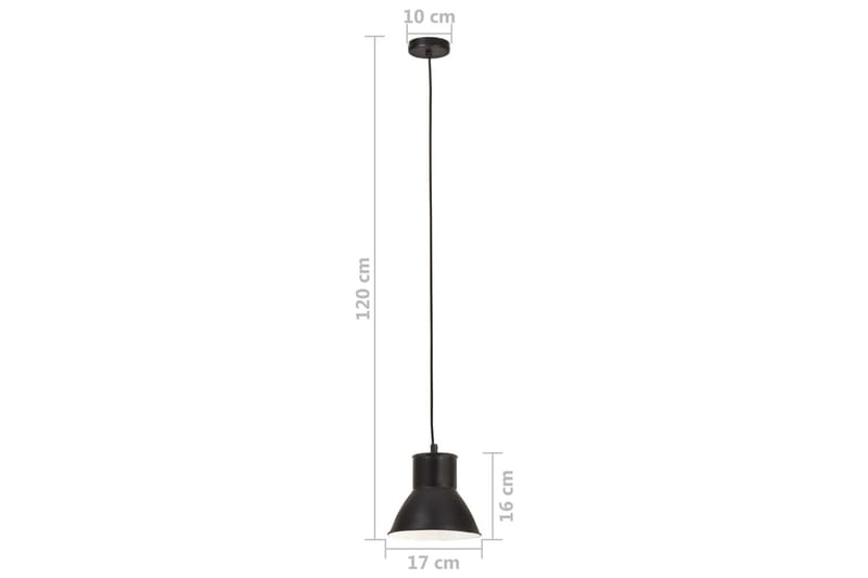 Hänglampa industriell 25 W svart rund 17 cm E27 - Svart - Belysning - Inomhusbelysning & lampor - Fönsterlampor & fönsterbelysning - Fönsterlampa hängande