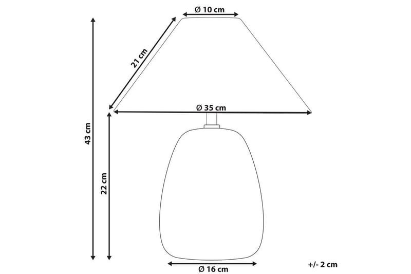 Formentera Bordslampa 43 cm E27 - Flerfärgad - Belysning - Inomhusbelysning & lampor - Fönsterlampor & fönsterbelysning - Fönsterlampa på fot