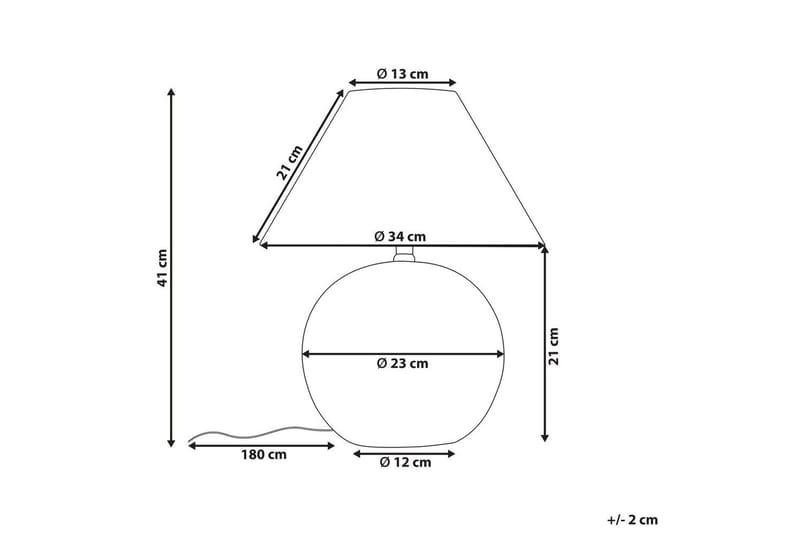 Kinalada Bordslampa 41 cm E27 - Off White - Belysning - Inomhusbelysning & lampor - Fönsterlampor & fönsterbelysning - Fönsterlampa på fot