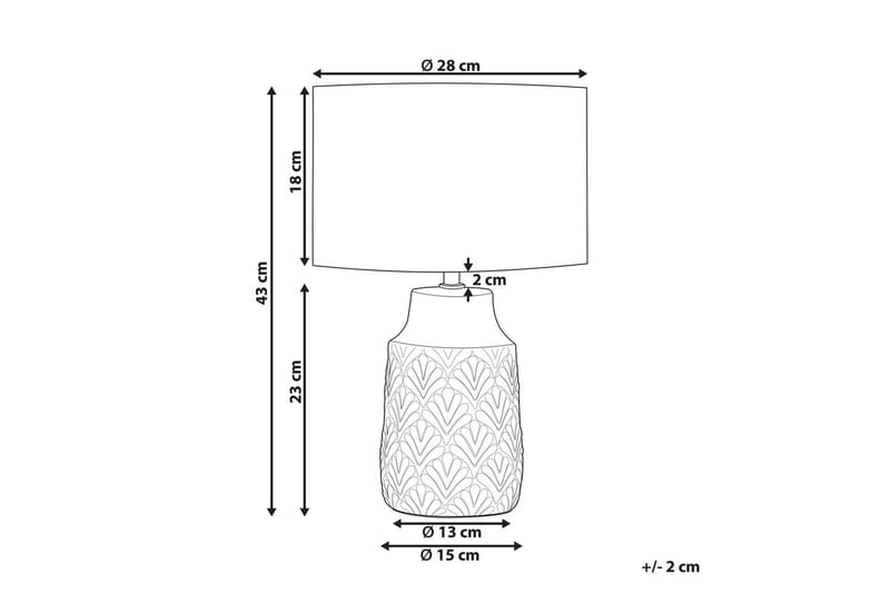 Koronis Bordslampa 43 cm E27 - Beige/Vit - Belysning - Inomhusbelysning & lampor - Fönsterlampor & fönsterbelysning - Fönsterlampa på fot