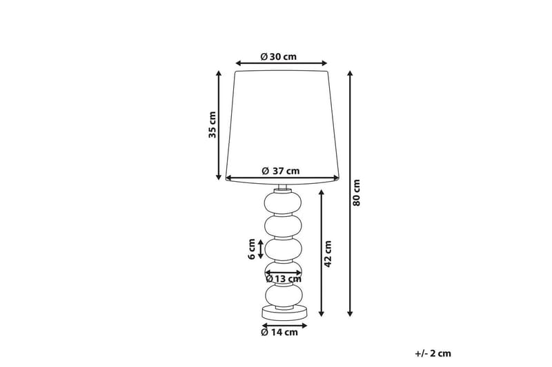 Laros Bordslampa 80 cm E27 - Vit/Guld - Belysning - Inomhusbelysning & lampor - Fönsterlampor & fönsterbelysning - Fönsterlampa på fot