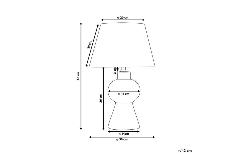 Lemiros Bordslampa 48 cm E27 - Grå/Vit - Belysning - Inomhusbelysning & lampor - Fönsterlampor & fönsterbelysning - Fönsterlampa på fot