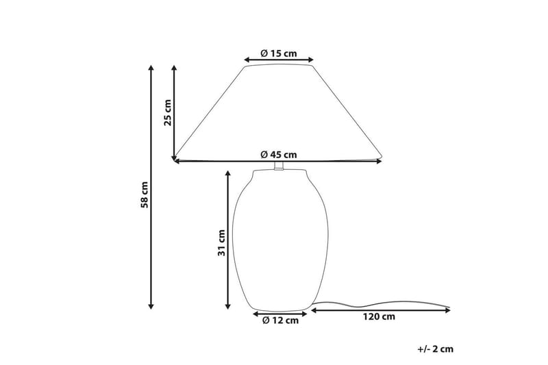 Liwdo Bordslampa 58 cm E27 - Ljusgrå - Belysning - Inomhusbelysning & lampor - Fönsterlampor & fönsterbelysning - Fönsterlampa på fot