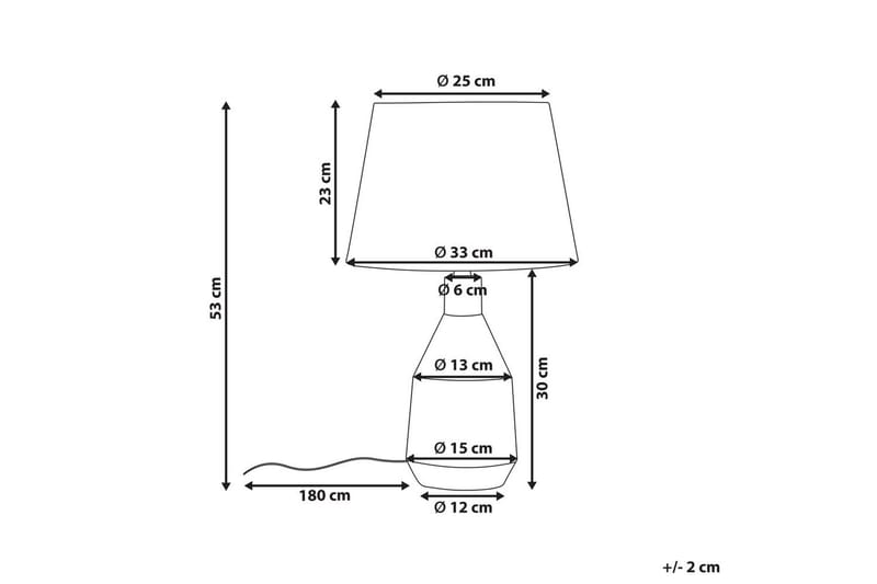 Lombre Bordslampa 53 cm E27 - Orange/Vit - Belysning - Inomhusbelysning & lampor - Fönsterlampor & fönsterbelysning - Fönsterlampa på fot