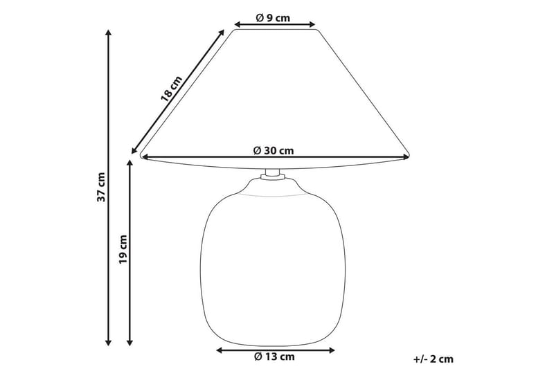 Mykonos Bordslampa 37 cm E14 - Grå/Vit - Belysning - Inomhusbelysning & lampor - Fönsterlampor & fönsterbelysning - Fönsterlampa på fot