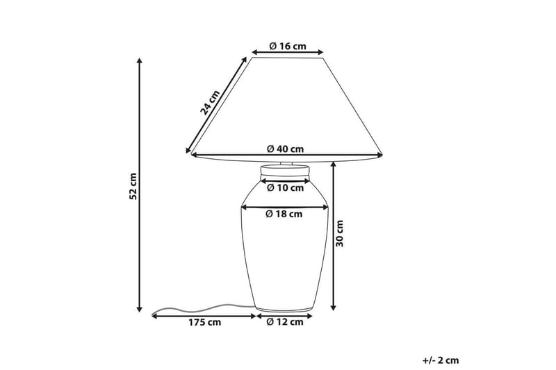 Rodbrera Bordslampa 52 cm E27 - Ljusbeige/Brun - Belysning - Inomhusbelysning & lampor - Fönsterlampor & fönsterbelysning - Fönsterlampa på fot