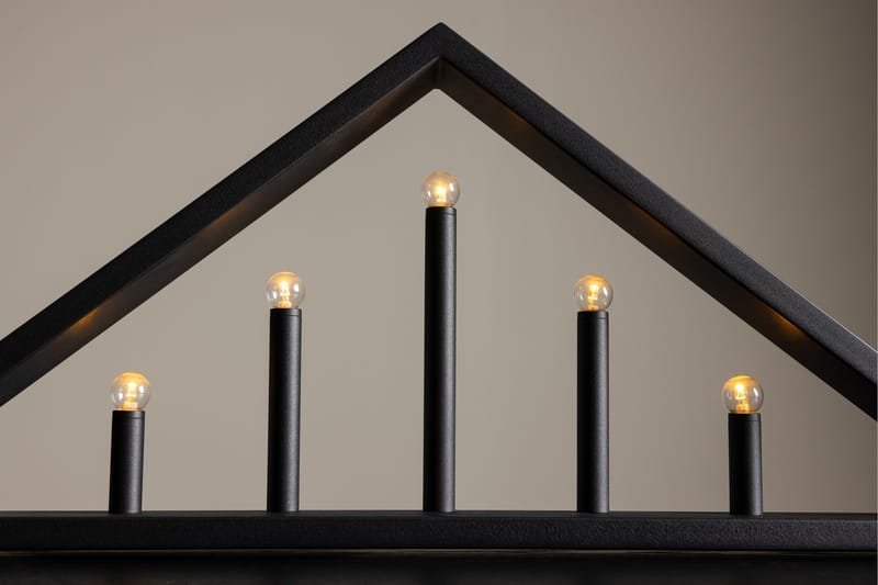 Sankt Adventsljusstake 26 cm Svart - Belysning - Inomhusbelysning & lampor - Fönsterlampor & fönsterbelysning - Fönsterlampa på fot