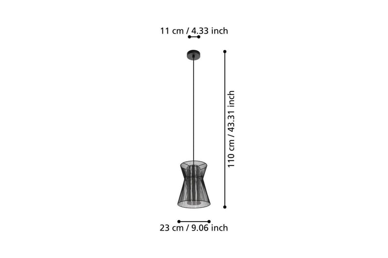 Takpendel Eglo Maseta Svart Transparent - Svart - Belysning - Inomhusbelysning & lampor - Fönsterlampor & fönsterbelysning - Fönsterlampa hängande