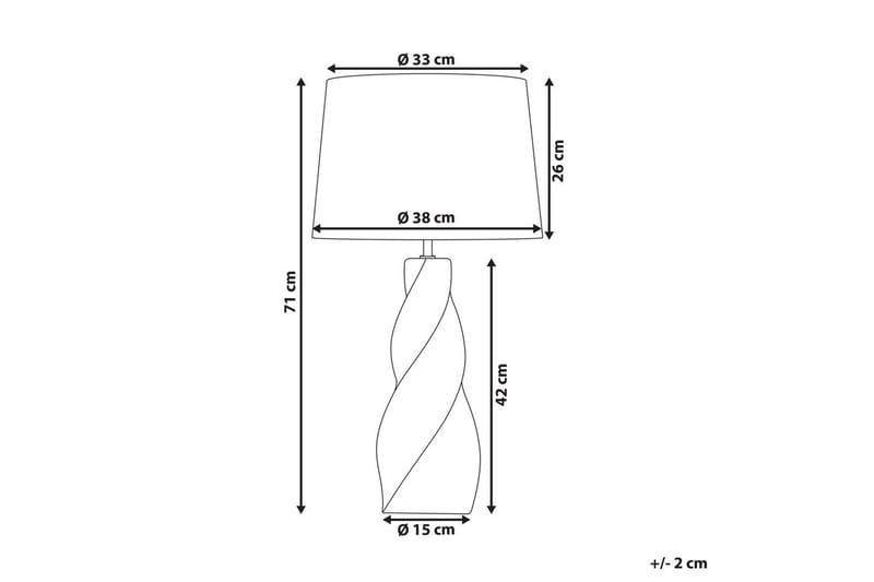 Tavra Bordslampa 71 cm E27 - Grå/Beige - Belysning - Inomhusbelysning & lampor - Fönsterlampor & fönsterbelysning - Fönsterlampa på fot