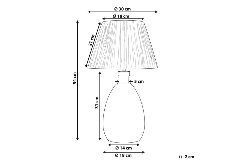 Tila Bordslampa 54 cm E27 - Transparent/Natur - Belysning - Inomhusbelysning & lampor - Fönsterlampor & fönsterbelysning - Fönsterlampa på fot