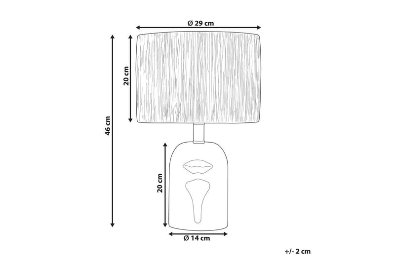 Yadasi Bordslampa 46 cm E27 - Vit/Natur - Belysning - Inomhusbelysning & lampor - Fönsterlampor & fönsterbelysning - Fönsterlampa på fot