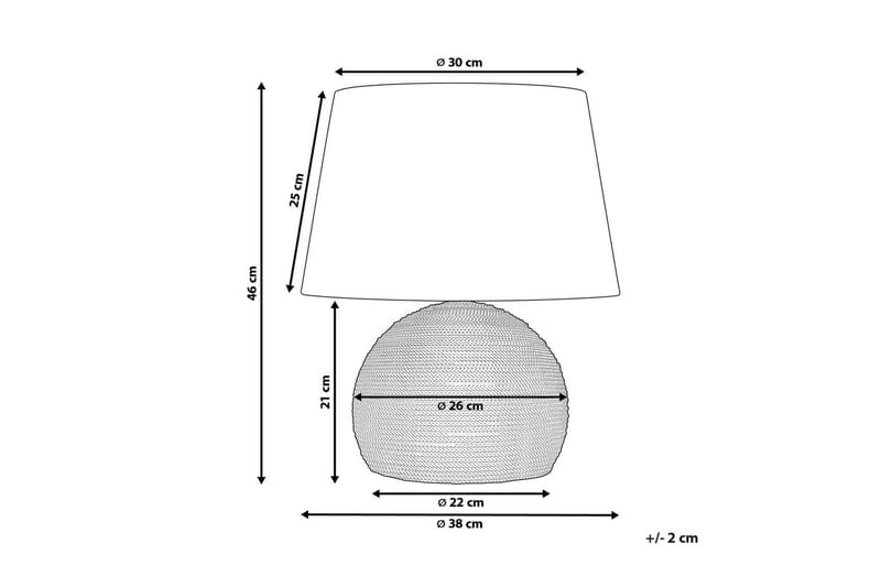 Zannone Bordslampa 46 cm E27 - Ljus trä/Vit - Belysning - Inomhusbelysning & lampor - Fönsterlampor & fönsterbelysning - Fönsterlampa på fot