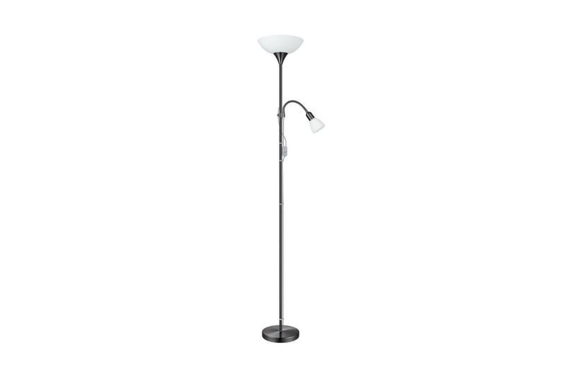 Golvlampa Eglo Up 2 med Läslampa Nickel-Nero Vit - Vit - Belysning - Inomhusbelysning & lampor - Golvlampor & golvbelysning