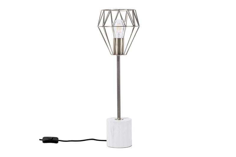 Kasik Bordslampa 49 cm E27 - Mässing/Vit - Belysning - Inomhusbelysning & lampor - Sänglampa - Sängbordslampa