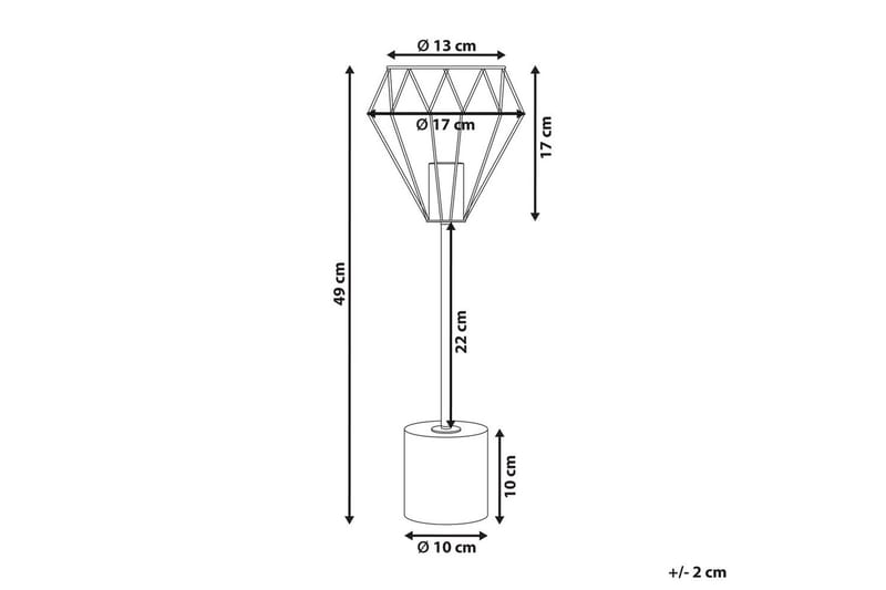 Kasik Bordslampa 49 cm E27 - Mässing/Vit - Belysning - Inomhusbelysning & lampor - Sänglampa - Sängbordslampa