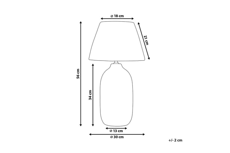 Kivlak Bordslampa 56 cm E27 - Grå/Natur - Belysning - Inomhusbelysning & lampor - Sänglampa - Sängbordslampa