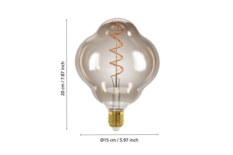 Ljuskälla Eglo LM-E27-LED CL150 4W Amber - Gul - Belysning - Inomhusbelysning & lampor - Dekorationsbelysning