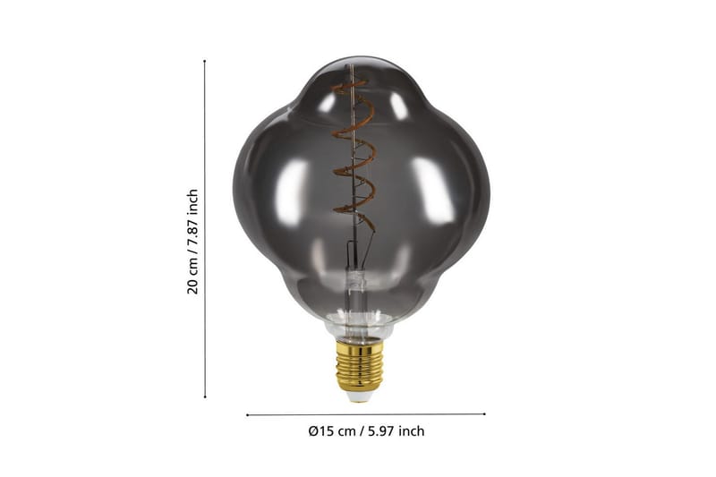 Ljuskälla Eglo LM-E27-LED CL150 4W Smoky - Svart - Belysning - Inomhusbelysning & lampor - Dekorationsbelysning