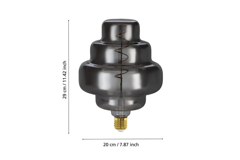 Ljuskälla Eglo LM-E27-LED OR200 4W Smoky - Svart - Belysning - Inomhusbelysning & lampor - Dekorationsbelysning